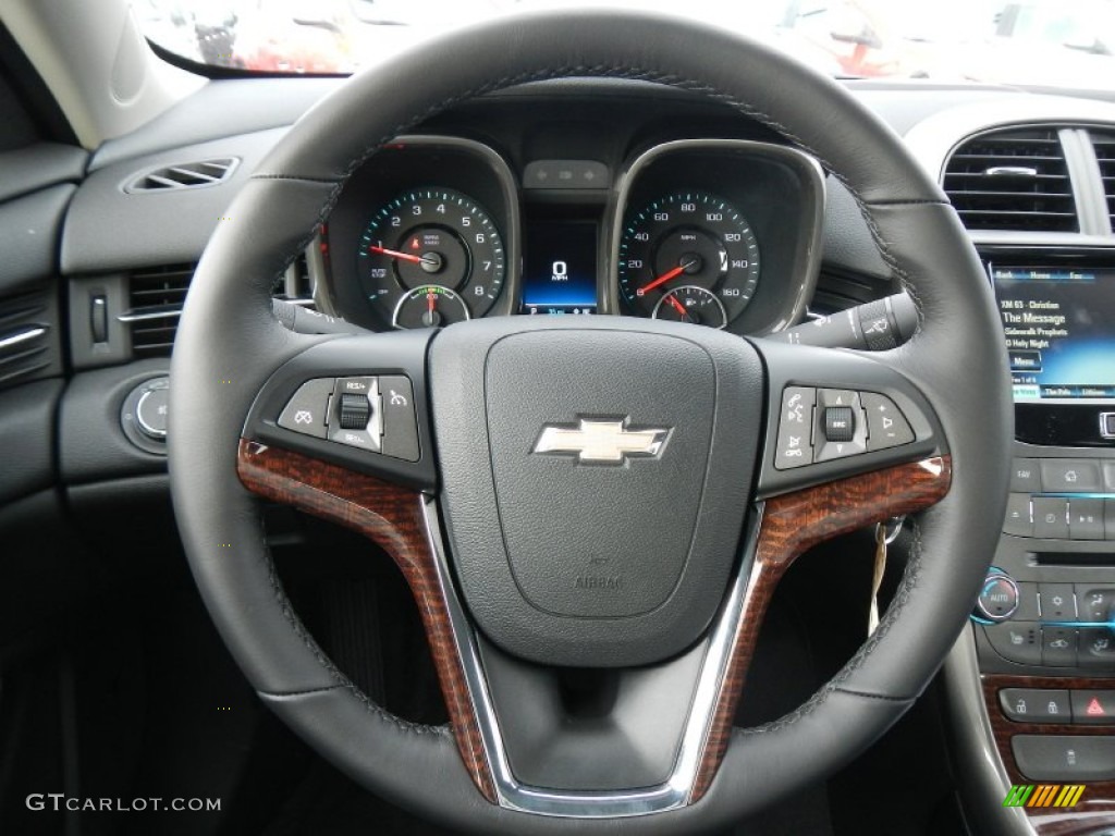 2013 Chevrolet Malibu ECO Jet Black Steering Wheel Photo #74898204