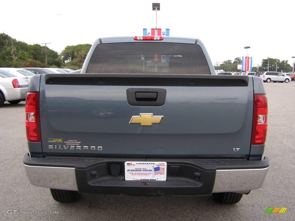 2008 Silverado 1500 LT Crew Cab - Blue Granite Metallic / Ebony photo #4