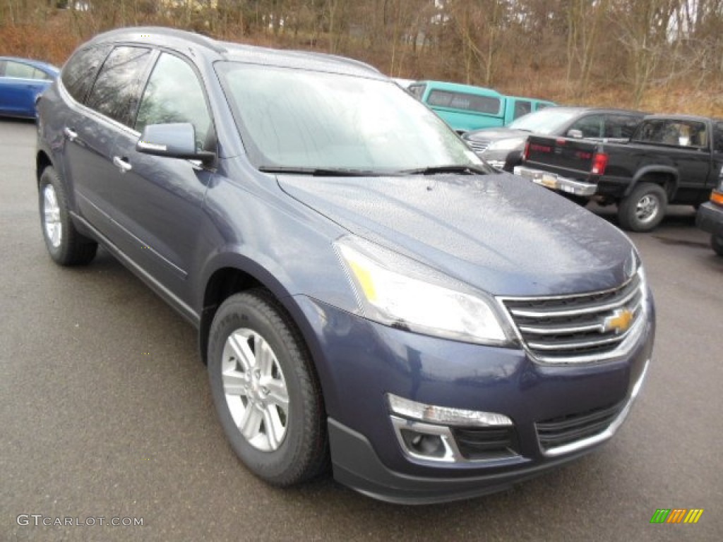 2013 Traverse LT AWD - Atlantis Blue Metallic / Ebony photo #2