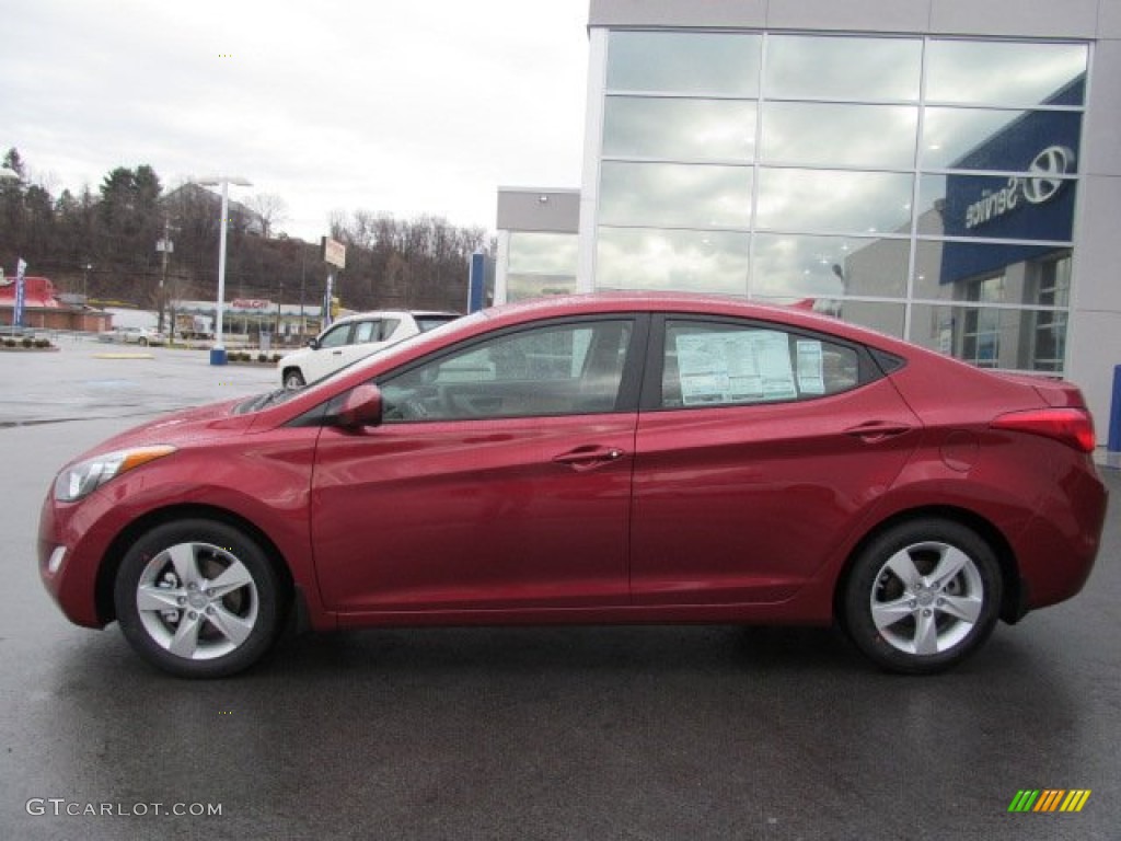 2013 Elantra GLS - Red / Beige photo #2