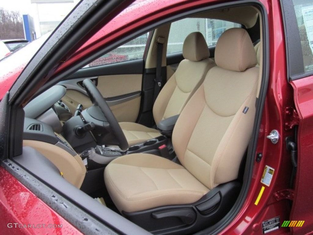 2013 Elantra GLS - Red / Beige photo #6