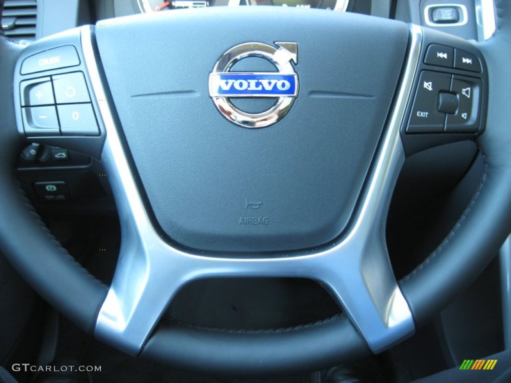 2013 Volvo XC60 3.2 AWD Anthracite Black Steering Wheel Photo #74901161