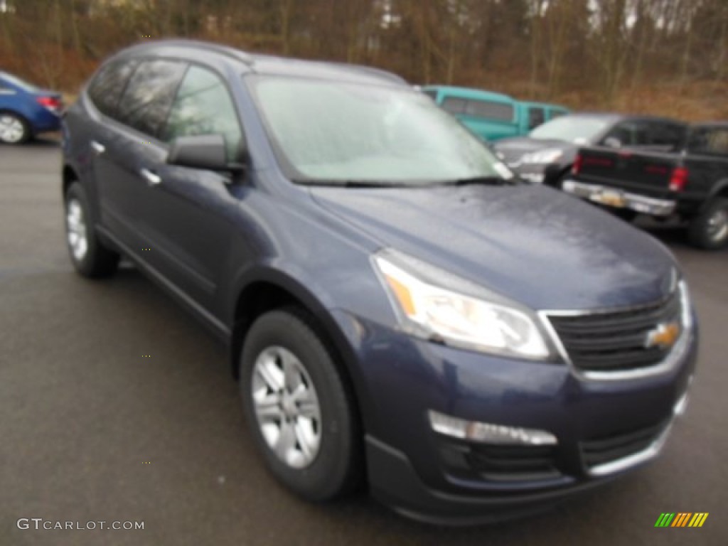 2013 Traverse LS AWD - Atlantis Blue Metallic / Dark Titanium/Light Titanium photo #2