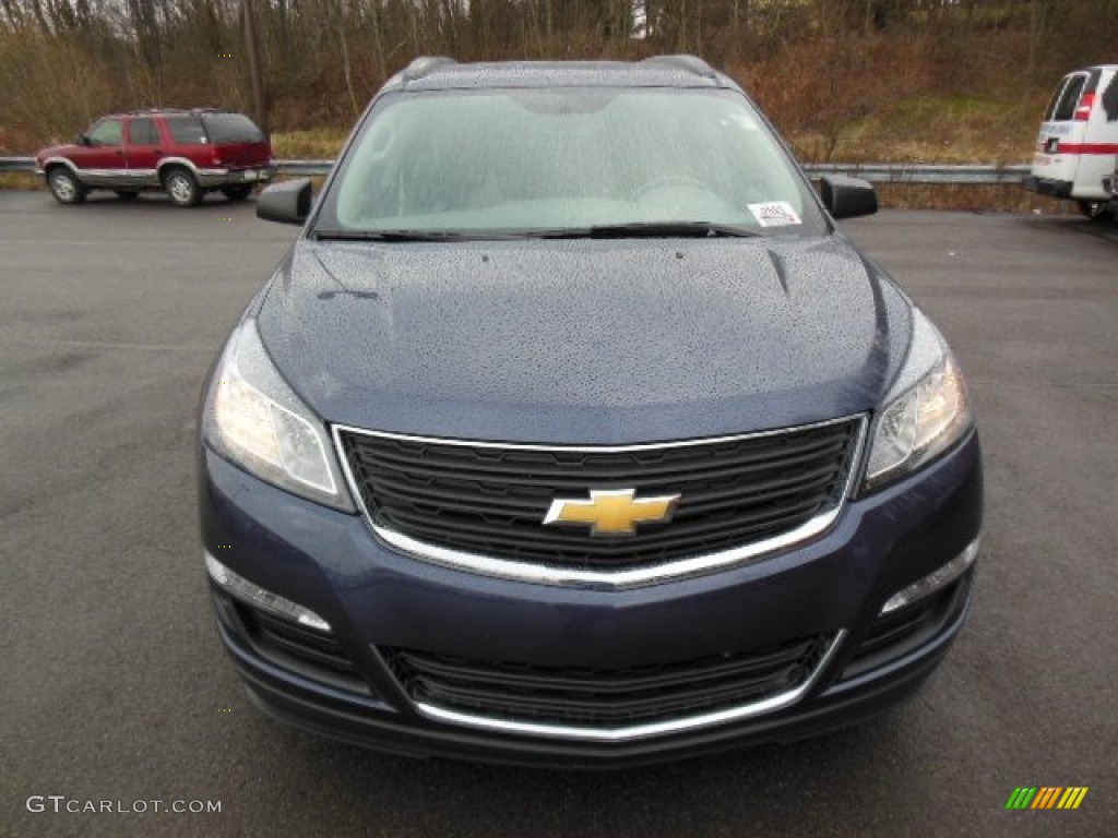 2013 Traverse LS AWD - Atlantis Blue Metallic / Dark Titanium/Light Titanium photo #3