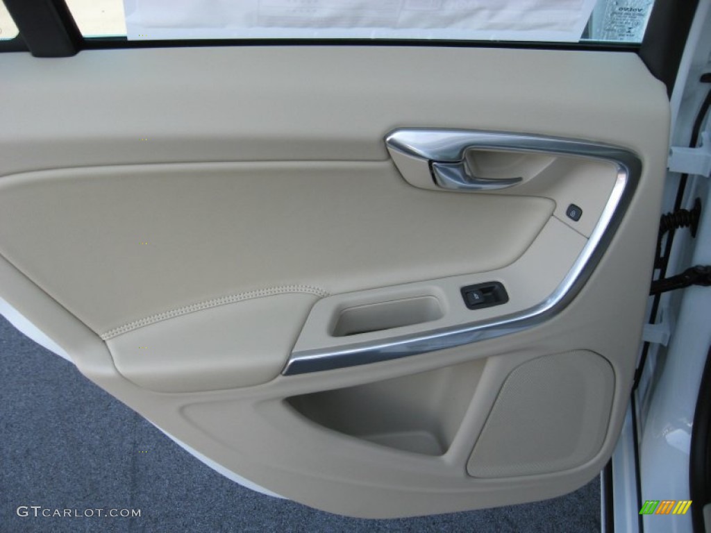 2013 Volvo S60 T5 AWD Soft Beige Door Panel Photo #74901651