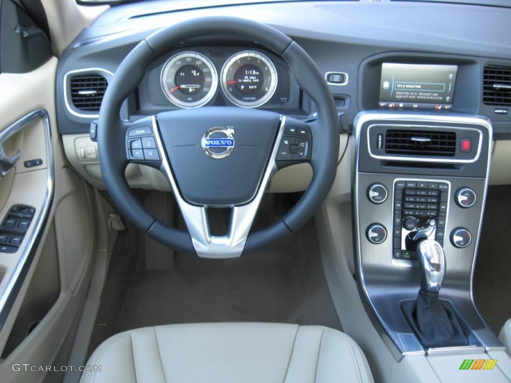 2013 Volvo S60 T5 AWD Soft Beige Dashboard Photo #74901739