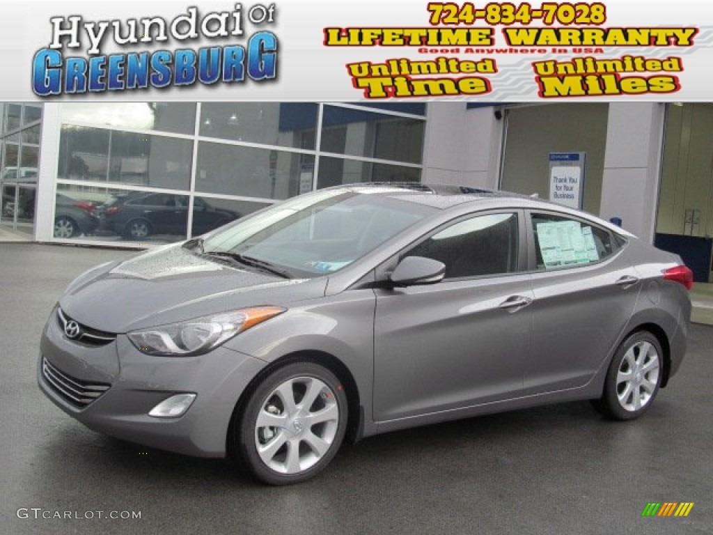 2013 Elantra Limited - Harbor Gray Metallic / Black photo #1