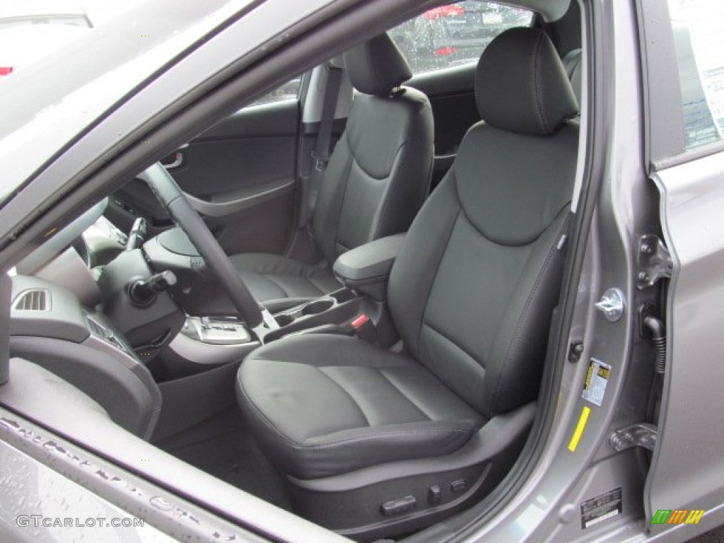 Black Interior 2013 Hyundai Elantra Limited Photo #74902678