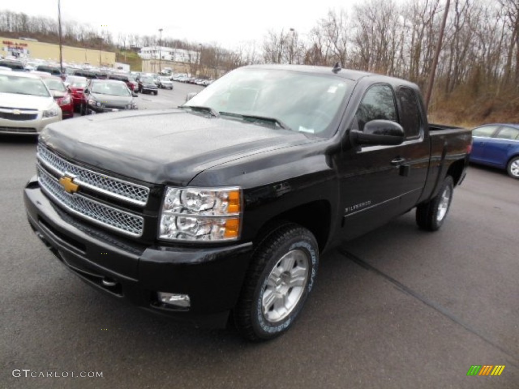 2013 Silverado 1500 LT Extended Cab 4x4 - Black / Ebony photo #4