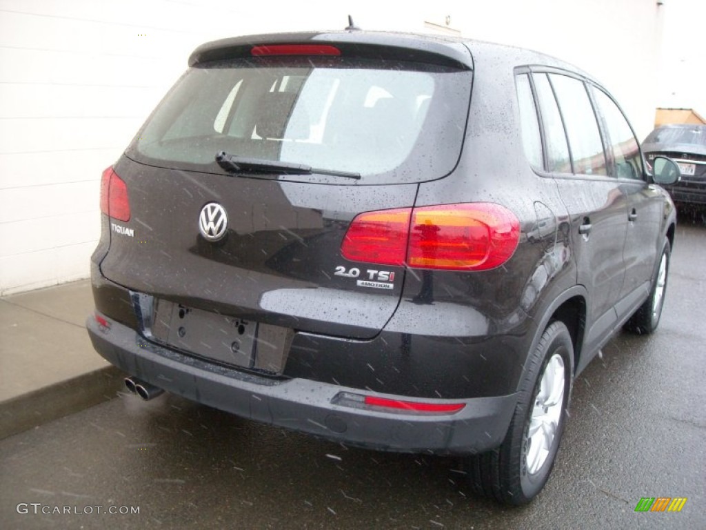 2012 Tiguan S 4Motion - Deep Black Metallic / Black photo #10