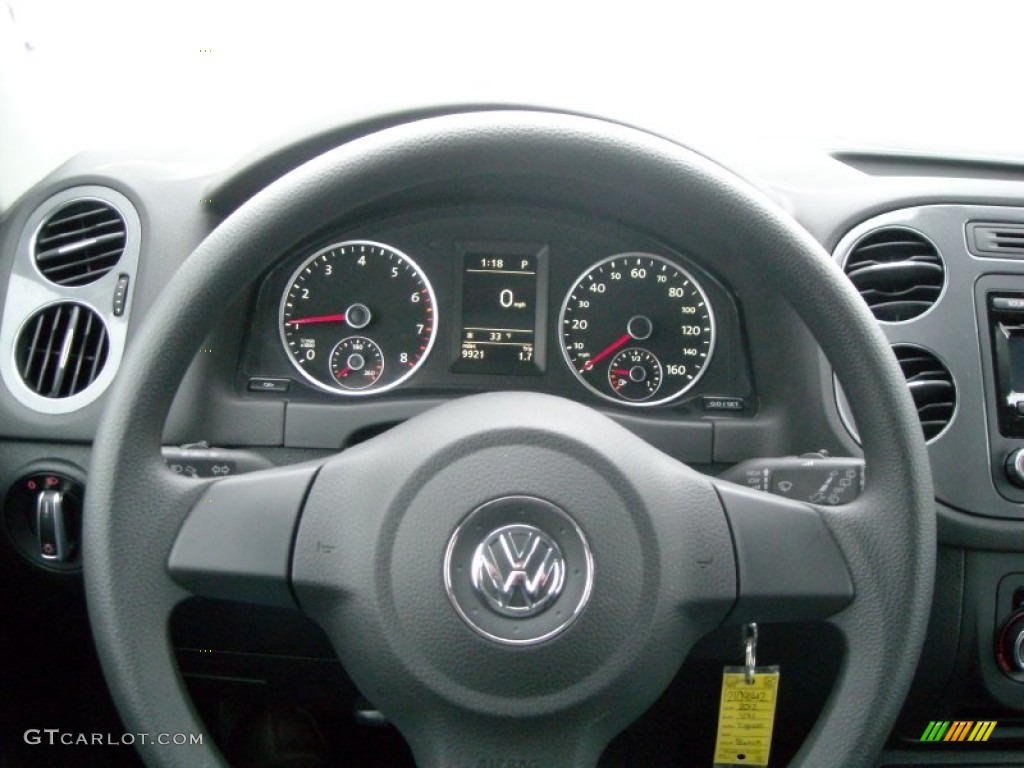 2012 Tiguan S 4Motion - Deep Black Metallic / Black photo #19