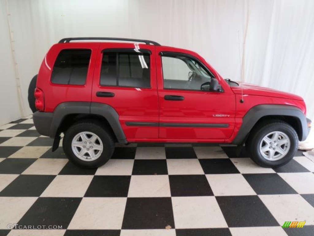 Flame Red 2004 Jeep Liberty Sport 4x4 Exterior Photo #74907892