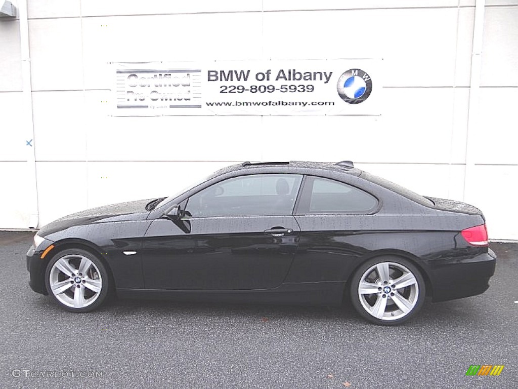 2009 3 Series 335i Coupe - Jet Black / Black photo #1