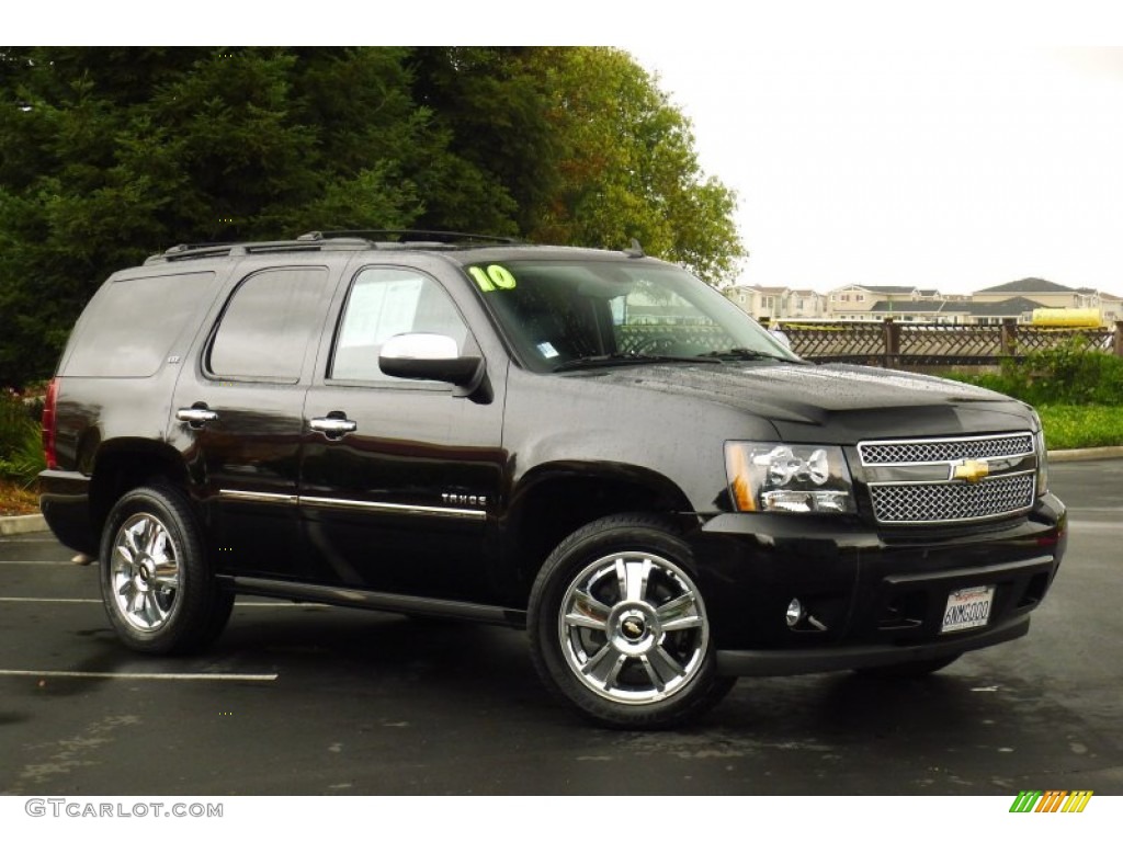 Black 2010 Chevrolet Tahoe LTZ 4x4 Exterior Photo #74909172