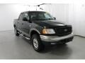 2002 Black Ford F150 Lariat SuperCrew 4x4  photo #4