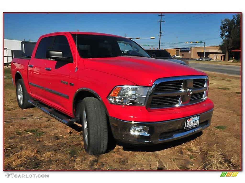 2009 Ram 1500 Big Horn Edition Crew Cab - Flame Red / Dark Slate/Medium Graystone photo #11