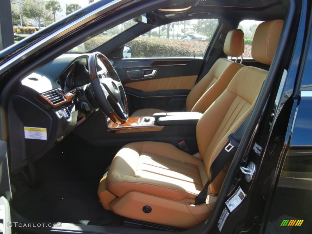 Natural Beige/Black Interior 2013 Mercedes-Benz E 350 Sedan Photo #74911980