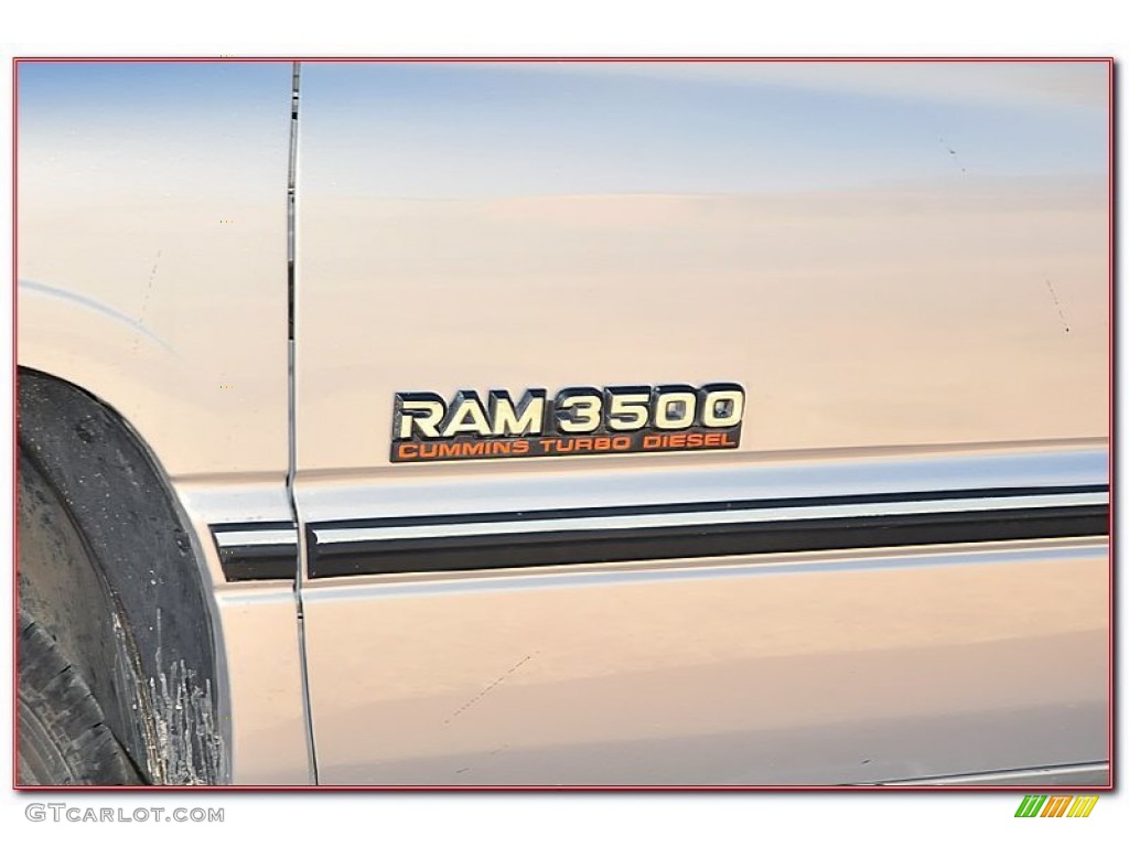 1996 Ram 3500 Laramie Extended Cab Dually - Light Driftwood Satin Glow / Gray photo #2
