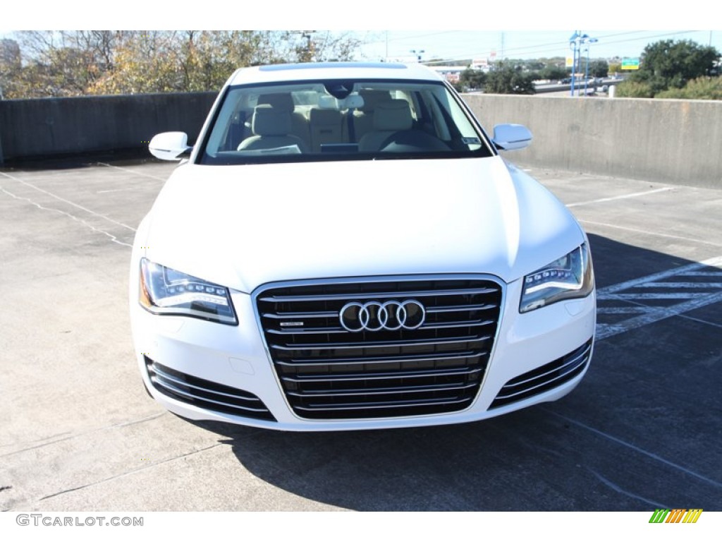 2013 A8 3.0T quattro - Ibis White / Velvet Beige photo #2