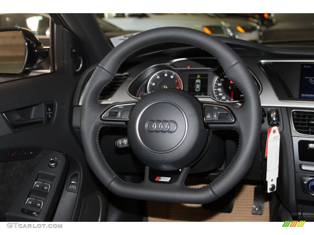2013 Audi A4 2.0T quattro Sedan Black Steering Wheel Photo #74915481