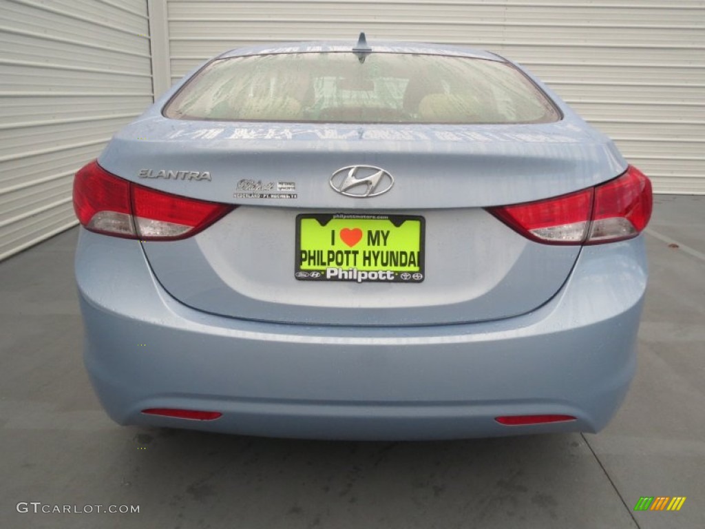 2012 Elantra GLS - Blue Sky Metallic / Beige photo #4