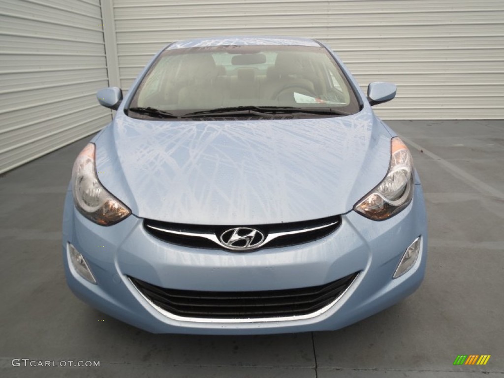 2012 Elantra GLS - Blue Sky Metallic / Beige photo #7