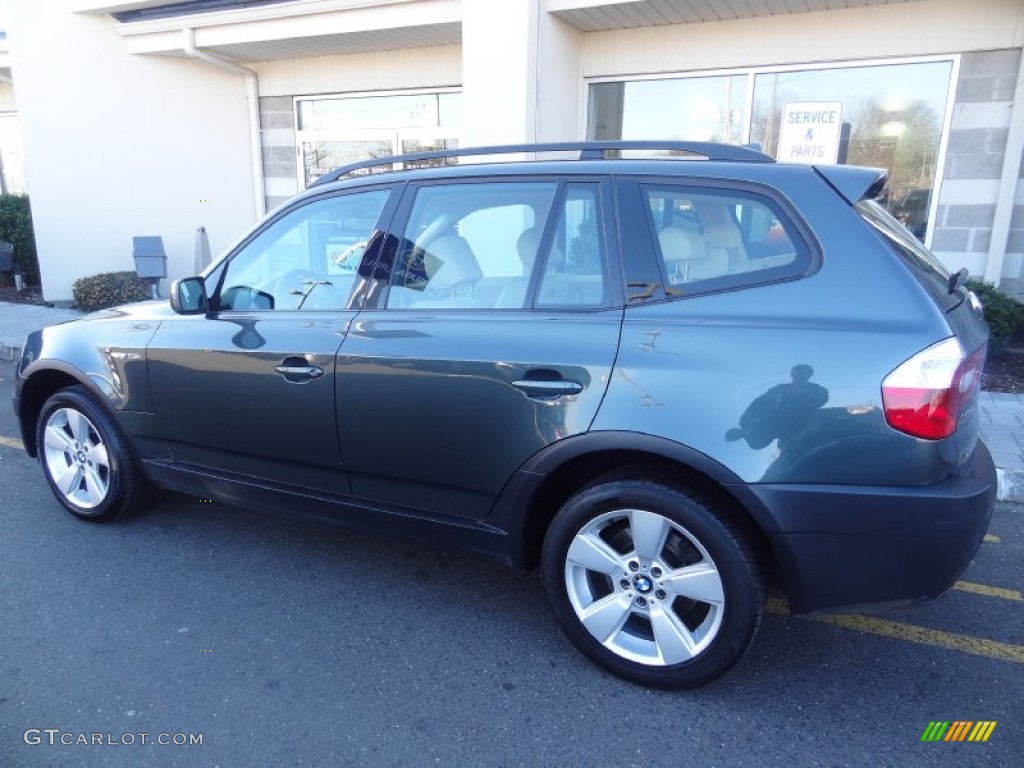 2004 X3 2.5i - Highland Green Metallic / Sand Beige photo #4