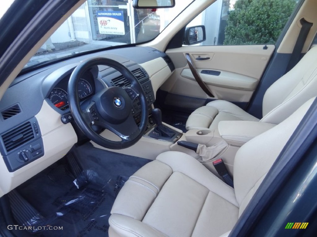 2004 X3 2.5i - Highland Green Metallic / Sand Beige photo #13