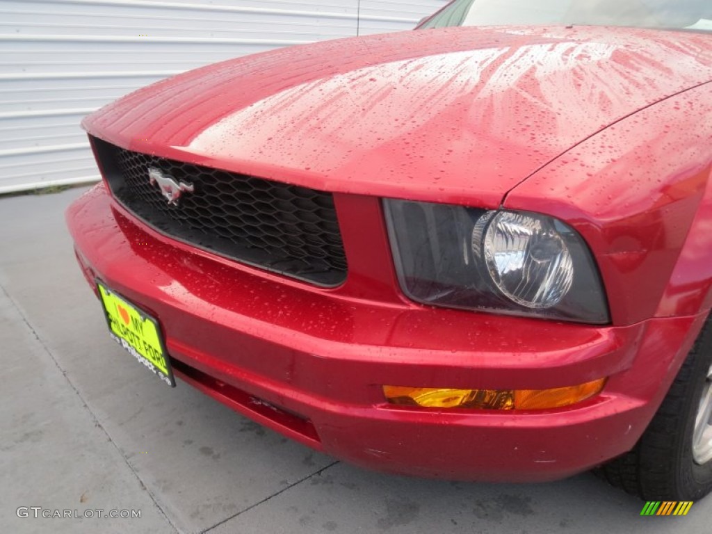 2005 Mustang V6 Premium Coupe - Redfire Metallic / Medium Parchment photo #9