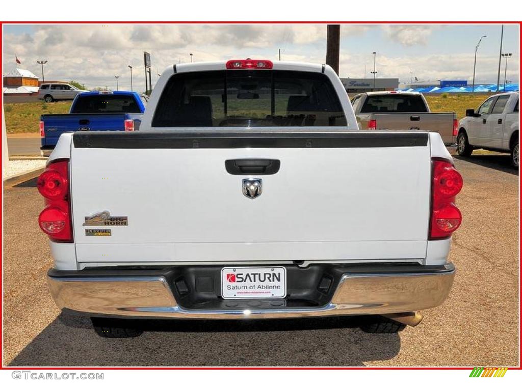 2008 Ram 1500 SLT Quad Cab - Bright White / Khaki photo #4