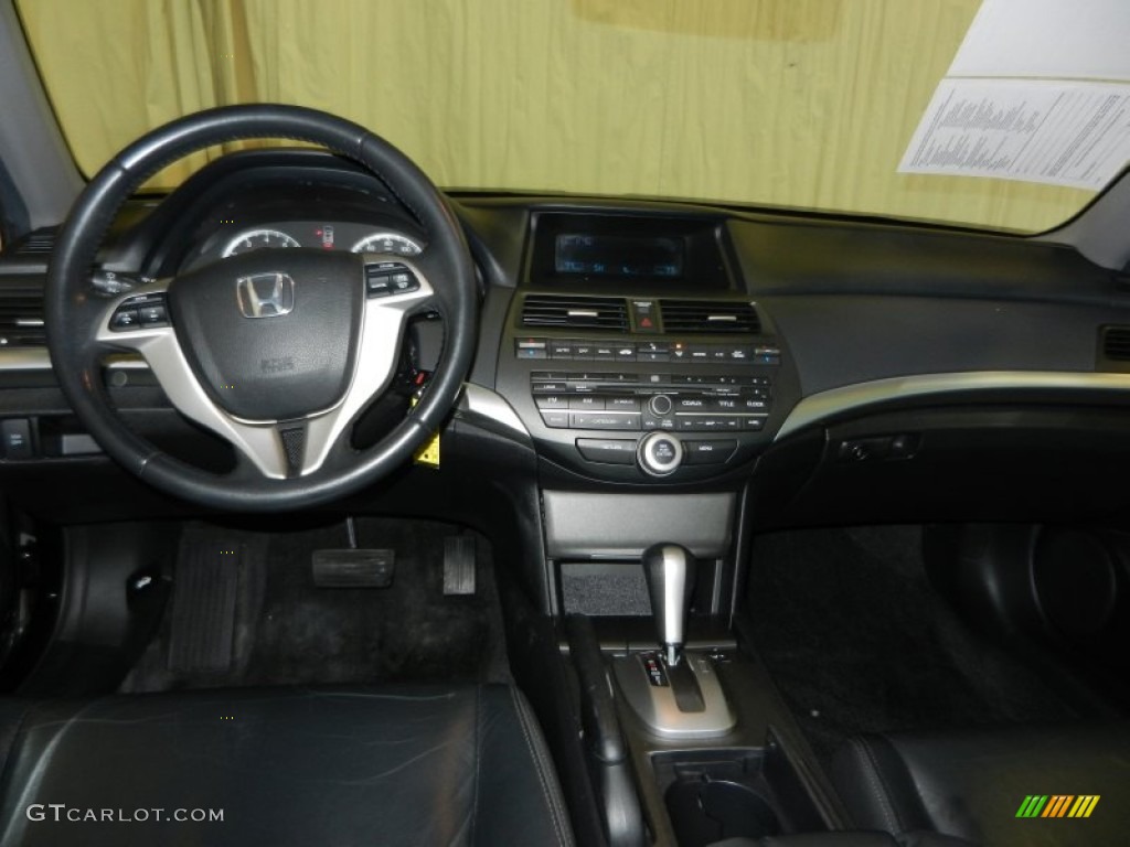 2008 Honda Accord EX-L Coupe Black Dashboard Photo #74918994