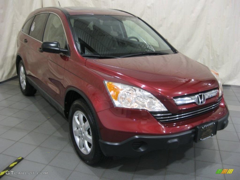 2009 CR-V EX 4WD - Tango Red Pearl / Gray photo #3