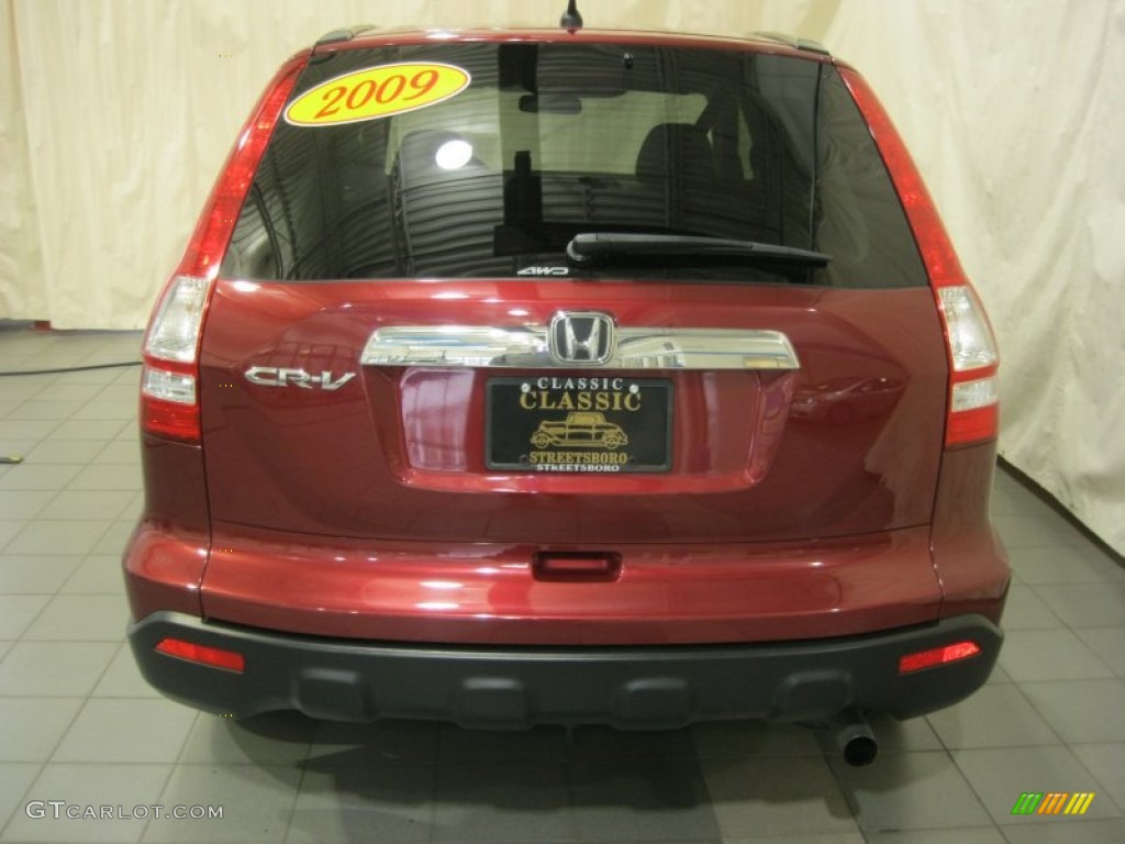 2009 CR-V EX 4WD - Tango Red Pearl / Gray photo #11