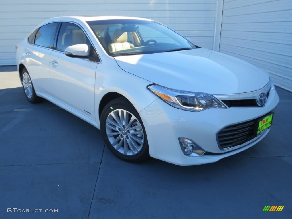 2013 Avalon Hybrid Limited - Blizzard White Pearl / Almond photo #1