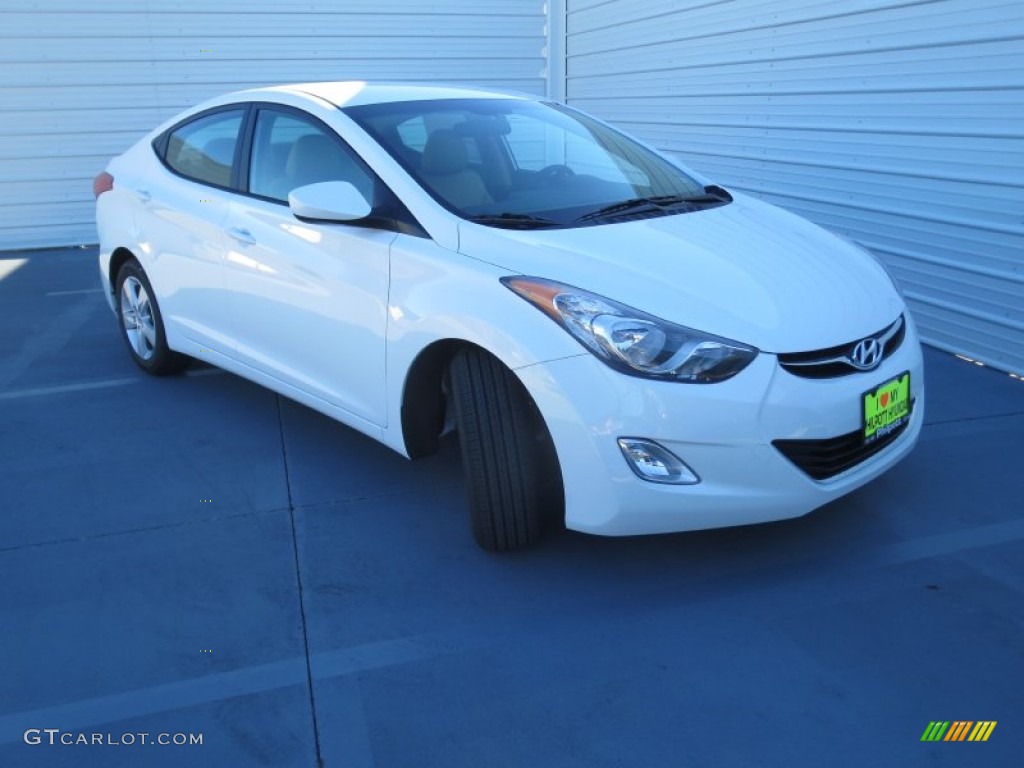2013 Elantra GLS - Shimmering White / Beige photo #1