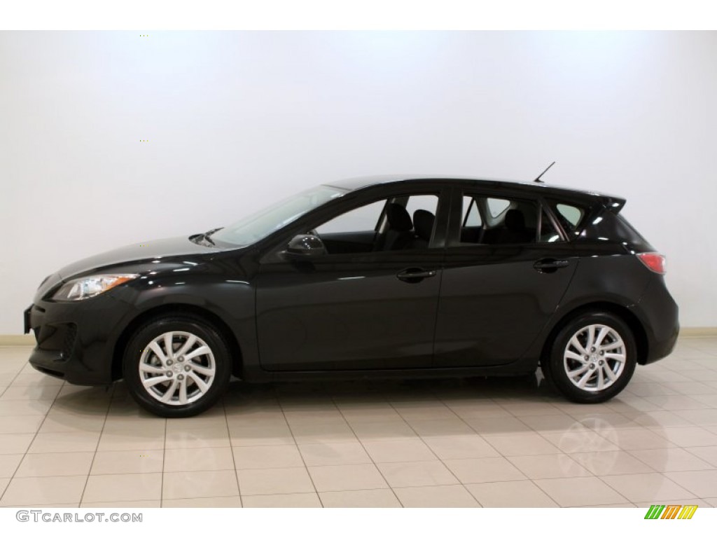 Black Mica 2012 Mazda MAZDA3 i Touring 5 Door Exterior Photo #74923152