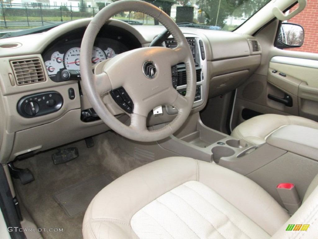 Medium Dark Parchment Interior 2005 Mercury Mountaineer V6 Premier AWD Photo #74923200