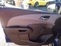 Jet Black/Dark Titanium 2013 Chevrolet Sonic LS Sedan Door Panel