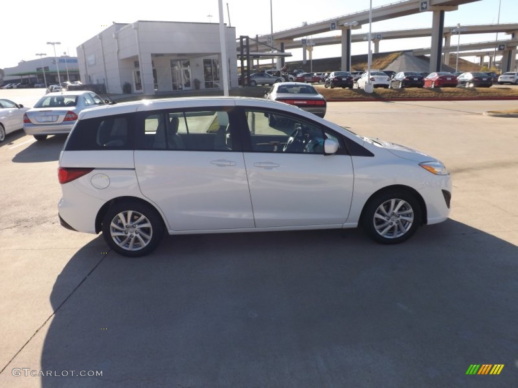 2012 MAZDA5 Sport - Crystal White Pearl Mica / Sand photo #6