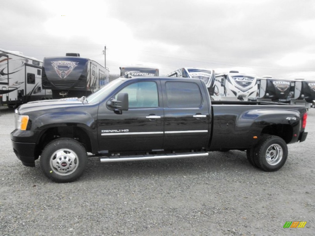 Onyx Black 2013 GMC Sierra 3500HD Denali Crew Cab 4x4 Dually Exterior Photo #74925730