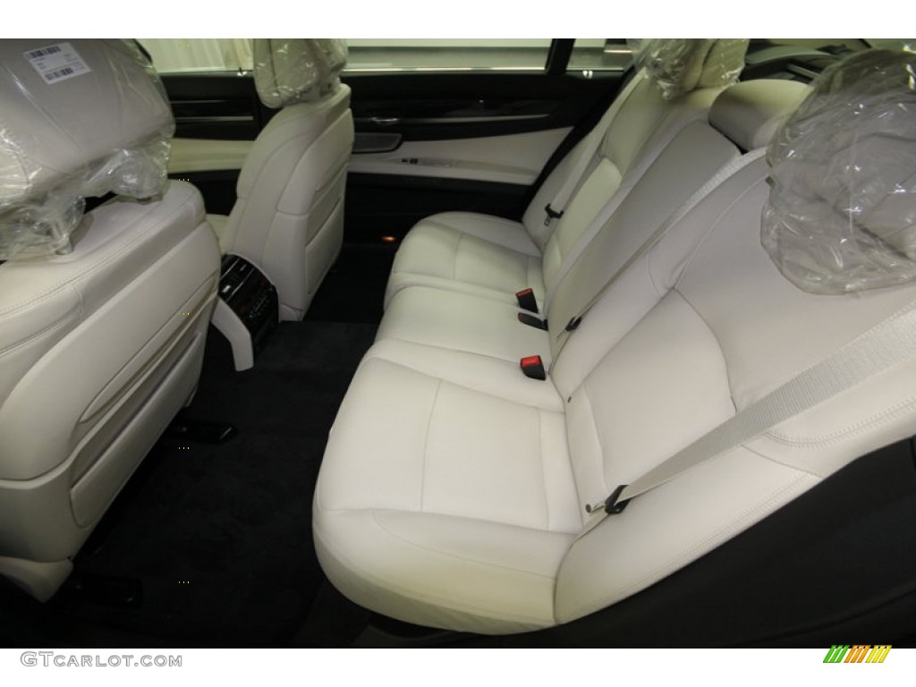Ivory White/Black Interior 2013 BMW 7 Series 750Li Sedan Photo #74925976