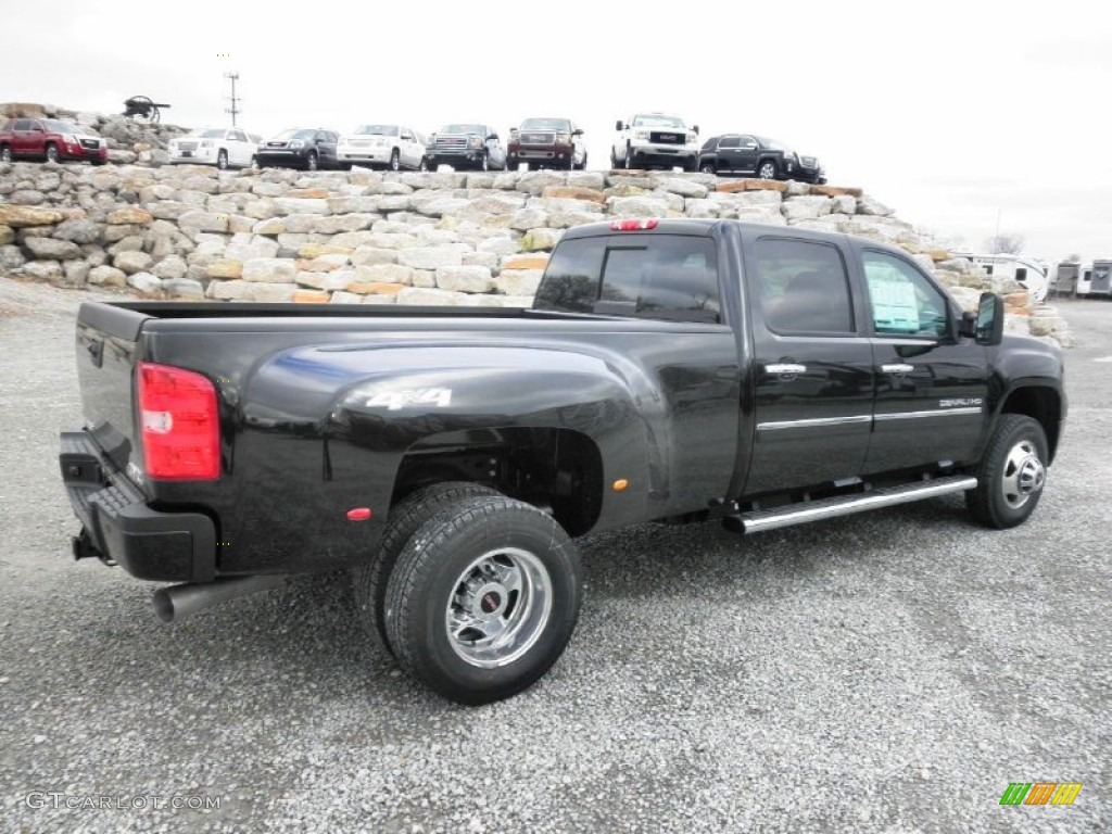 Onyx Black 2013 GMC Sierra 3500HD Denali Crew Cab 4x4 Dually Exterior Photo #74926252
