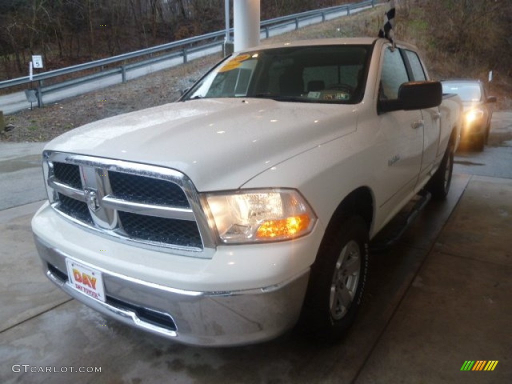 2009 Ram 1500 SLT Quad Cab 4x4 - Stone White / Dark Slate/Medium Graystone photo #5