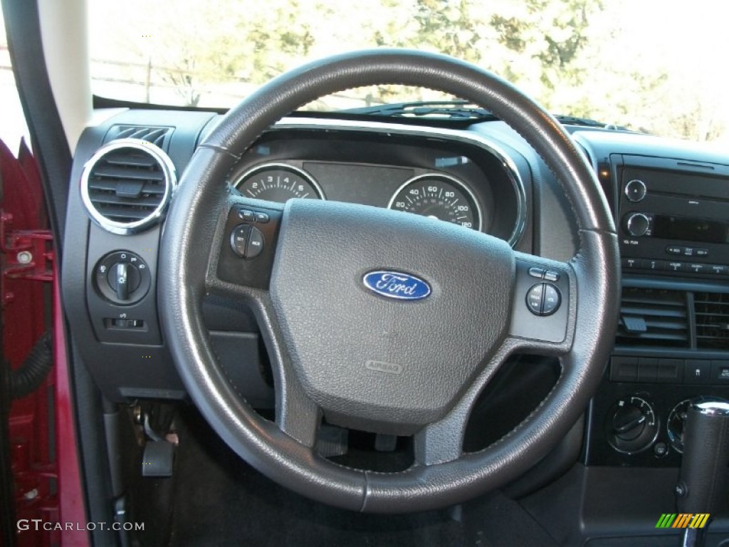 2010 Ford Explorer XLT 4x4 Black Steering Wheel Photo #74926860