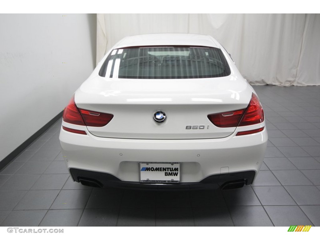 2013 6 Series 650i Gran Coupe - Alpine White / Black photo #9