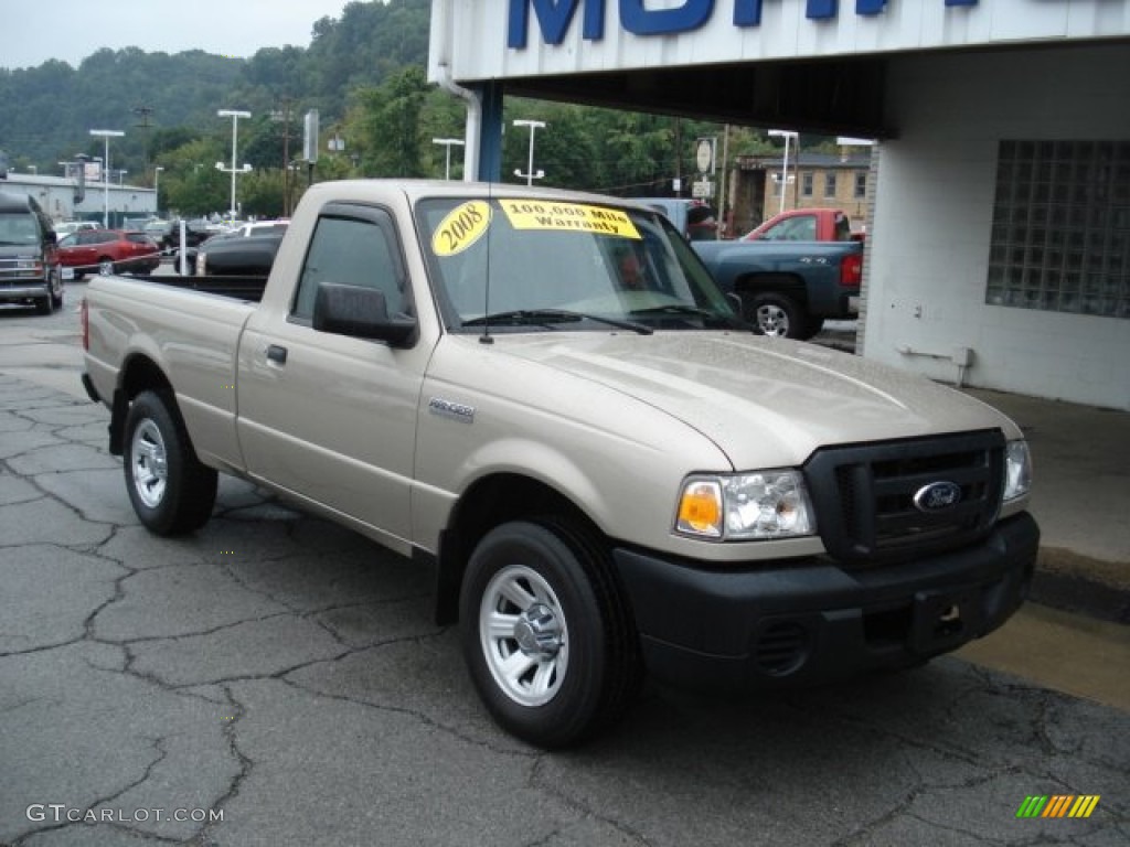 Pueblo Gold Metallic 2008 Ford Ranger XL Regular Cab Exterior Photo #74928100