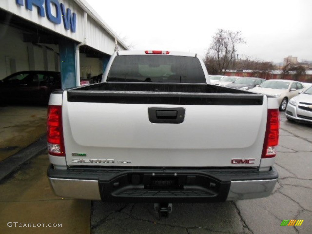 2010 Sierra 1500 SLE Extended Cab 4x4 - Pure Silver Metallic / Ebony photo #7