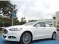2013 White Platinum Metallic Tri-coat Ford Fusion Titanium  photo #1