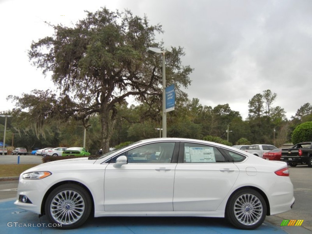 White Platinum Metallic Tri-coat 2013 Ford Fusion Titanium Exterior Photo #74932103