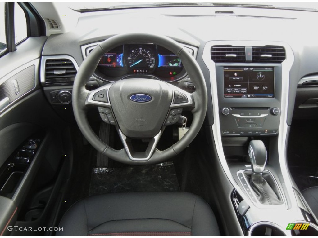 2013 Ford Fusion Hybrid SE Charcoal Black Dashboard Photo #74932639